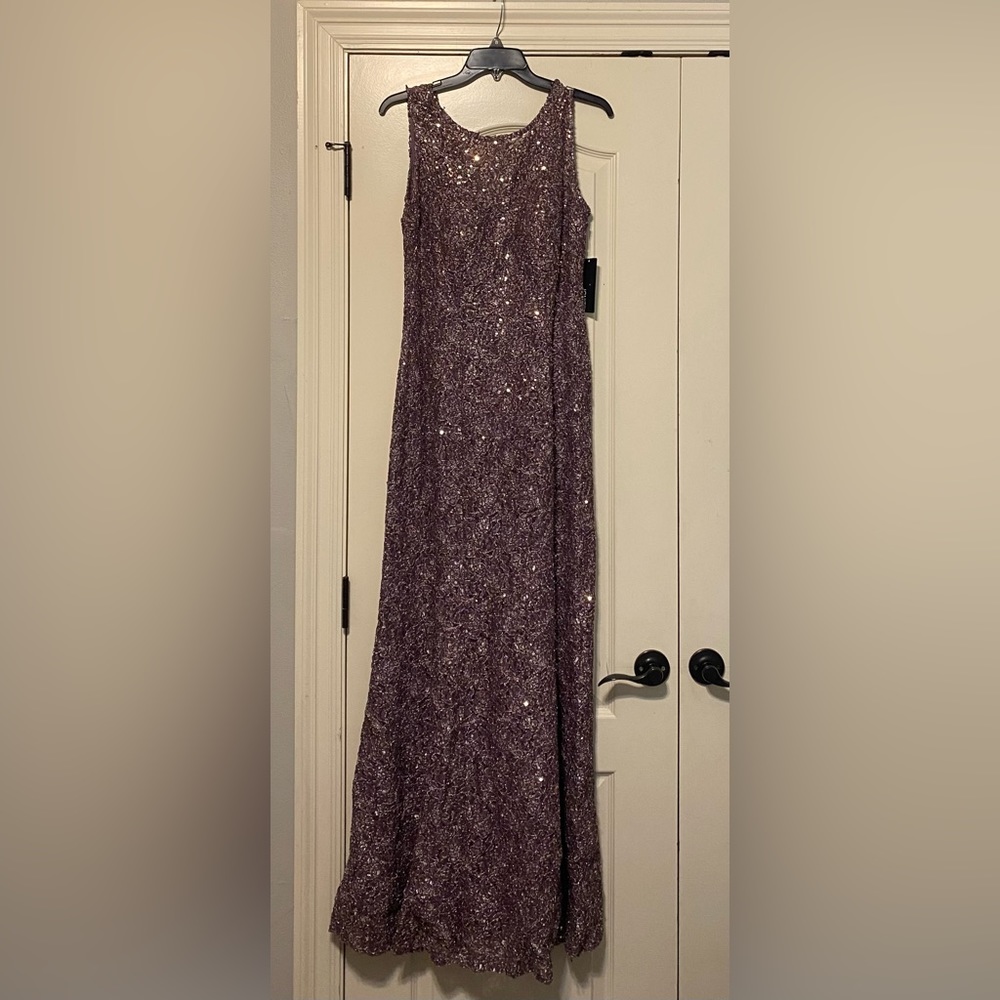 Lavender sequined formal dress